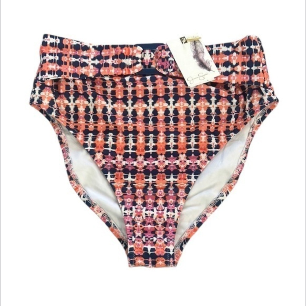 Jessica Simpson high rise bikini swim bottoms small NEW